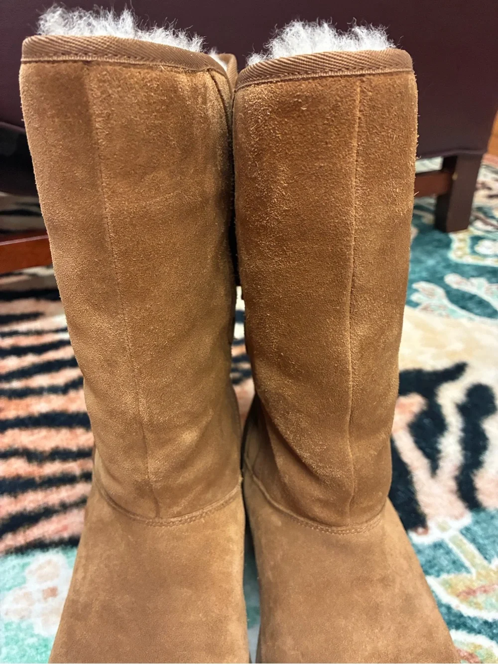 UGG Allegra Double Bow II Tall Boot in Chestnut SIZE 8